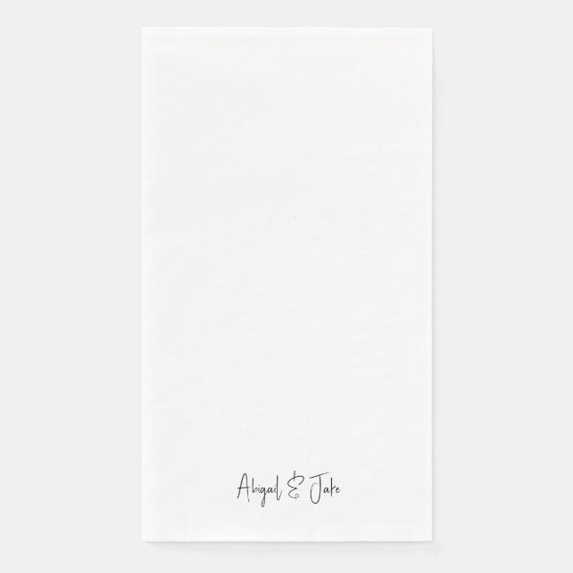 Servilleta De Papel Boda personalizada ultramoderna (Anverso)