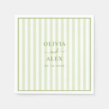 Boda Personalizada Verde con Rayas Retro