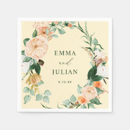 Servilleta De Papel Boda personalizado Boho Pastel amarillo