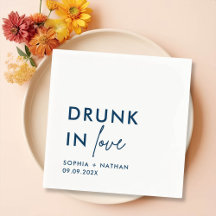 Boda Personalizado De Borracho Moderno Enamorado