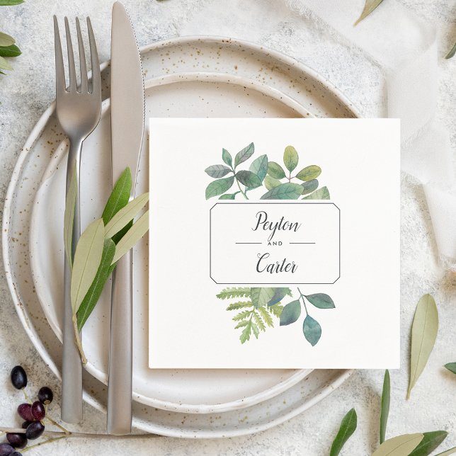 Servilleta De Papel Boda personalizado de Botanica (Subido por el creador)