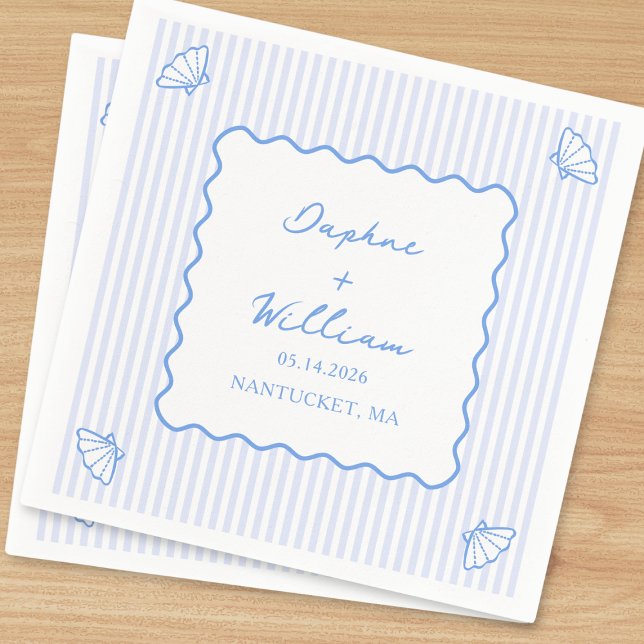 Servilleta De Papel Boda personalizado de casquillos y rayas de Moda c (Subido por el creador)