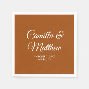 Servilleta De Papel Boda personalizado de escritura romántica de terra