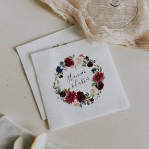 Servilleta De Papel Boda personalizado de la floración radiante