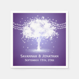 Servilleta De Papel Boda personalizado de las luces de cadena de árbol