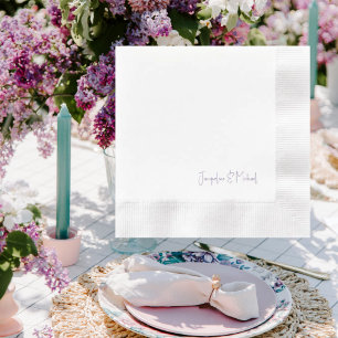 Servilleta De Papel Boda personalizado de Lavender