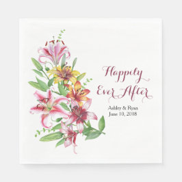 Servilleta De Papel Boda personalizado de Lily Tiger Lily