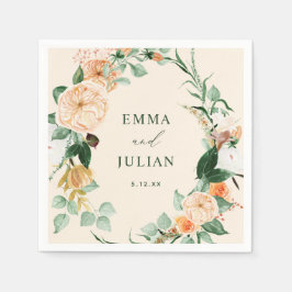 Servilleta De Papel Boda personalizado del boho de verde botánico