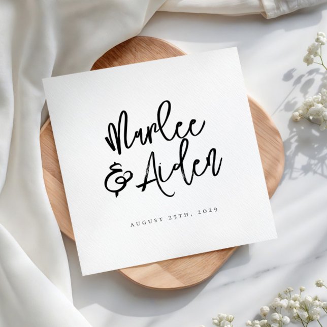 Servilleta De Papel Boda personalizado manuscrito (Subido por el creador)