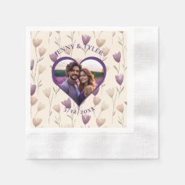 Servilleta De Papel Boda personalizado | plantilla con foto
