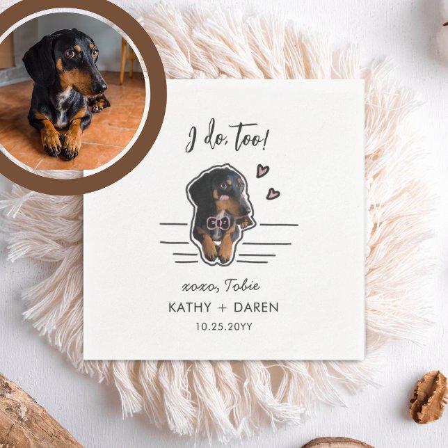 Servilleta De Papel Boda personalizado único de perro Mascota (Subido por el creador)