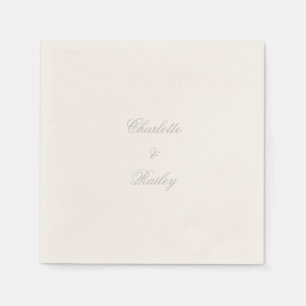 Servilleta De Papel Boda plateado