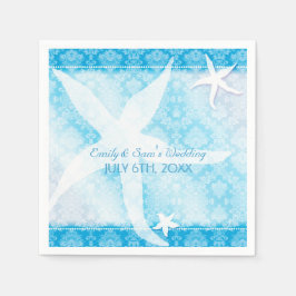 Servilleta De Papel Boda por el Sea Ocean Blue
