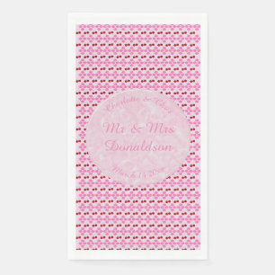 Servilleta De Papel Boda Primavera Rosa Flor de cerezo y cerezas