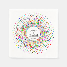 Servilleta De Papel Boda Rainbow Confetti