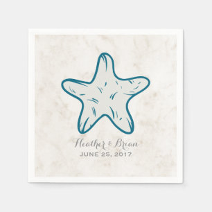 Servilleta De Papel Boda Real Rustic Starfish
