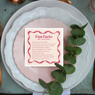 Servilleta De Papel Boda retro de cinta de curva de Coquette