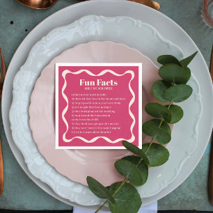 Servilleta De Papel Boda retro de cinta de curva de Coquette