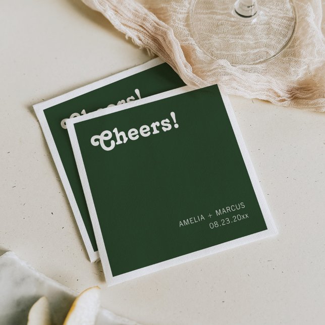 Servilleta De Papel Boda Retro Moderna Chic (Subido por el creador)