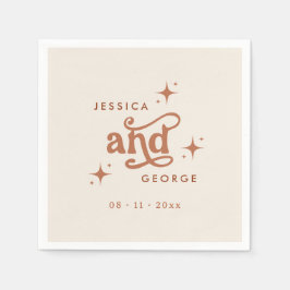 Servilleta De Papel Boda retro, Terracotta Boho