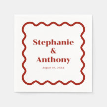 Boda rojo oscuro del borde ondulado del retro de l