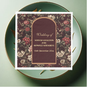 Servilleta De Papel Boda Romántica Clásica de Navidad Chinoiserie