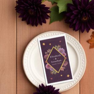 Servilleta De Papel Boda Romántica de Dahlia de Otoño