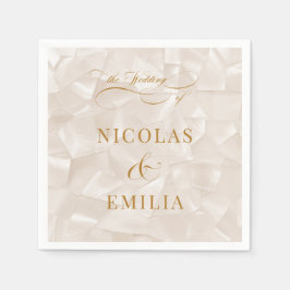 Servilleta De Papel Boda romántica simple neutral