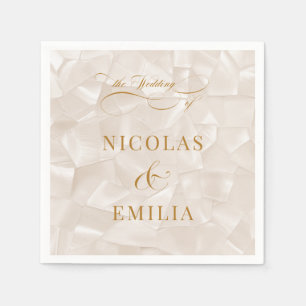 Servilleta De Papel Boda romántica simple neutral