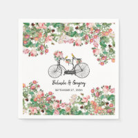 Boda Romántico de Flores de Bicicleta Vintage y Av