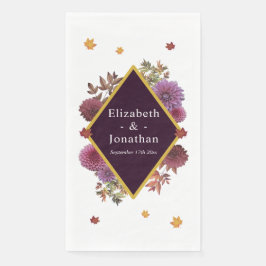 Servilleta De Papel Boda romántico de otoño en Dahlia