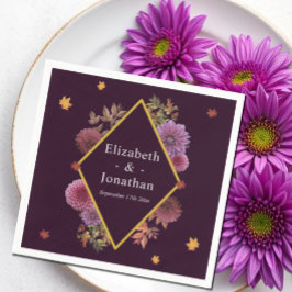 Servilleta De Papel Boda romántico de otoño en Dahlia