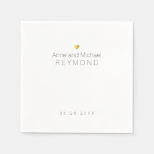 Servilleta De Papel Boda romántico minimalista