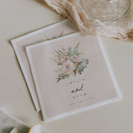 Servilleta De Papel Boda Rosa Boho Pampas Dusty