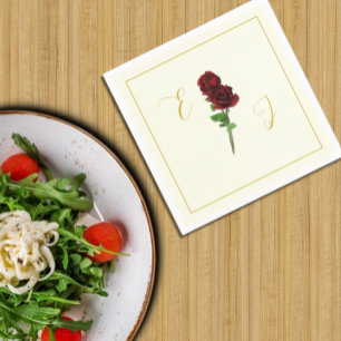 Servilleta De Papel Boda Rosa de Ivory Gold