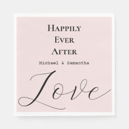 Servilleta De Papel Boda rosa elegante de Rubor Love