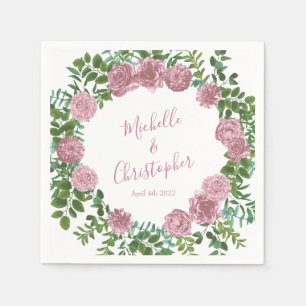 Servilleta De Papel Boda rosa Pastel Rosa de cosecha