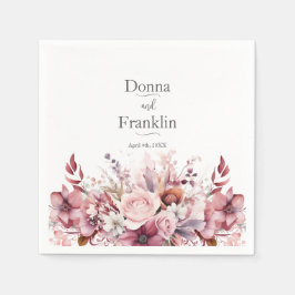 Servilleta De Papel Boda rosado Rosa moderno