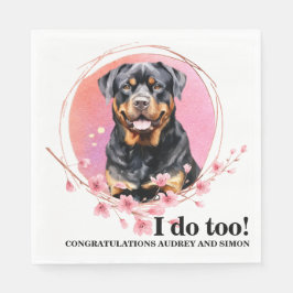Servilleta De Papel Boda Rottweiler Napkins Con Foto De Perros