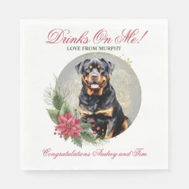 Servilleta De Papel Boda Rottweiler Napkins Con Foto De Perros