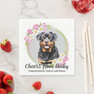 Servilleta De Papel Boda Rottweiler Napkins Con Foto De Perros
