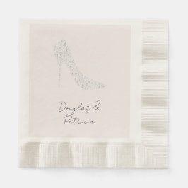 Servilleta De Papel Boda Rubor Diamond High Heel Shoe