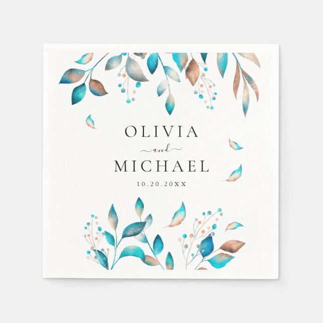 Servilleta De Papel Boda ruso moderno de la Marina (Anverso)