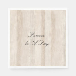 Servilleta De Papel Boda Rustic Faux Cream White Wood