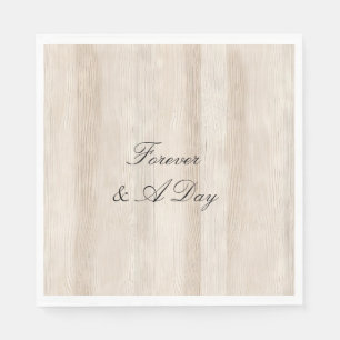 Servilleta De Papel Boda Rustic Faux Cream White Wood