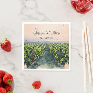 Servilleta De Papel Boda Rustic Vineyard Destination Italy