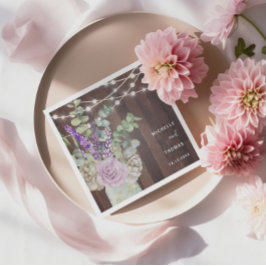 Servilleta De Papel Boda Rustic Wood Mason Jar