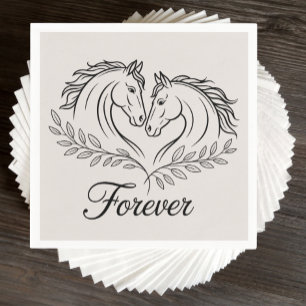 Servilleta De Papel Boda rústica elegante de caballos occidentales