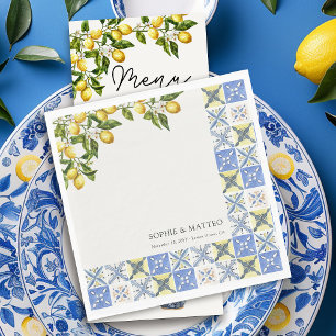 Servilleta De Papel Boda rústica italiana con tema de limonar