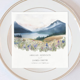 Servilleta De Papel Boda Rústico de Montaña